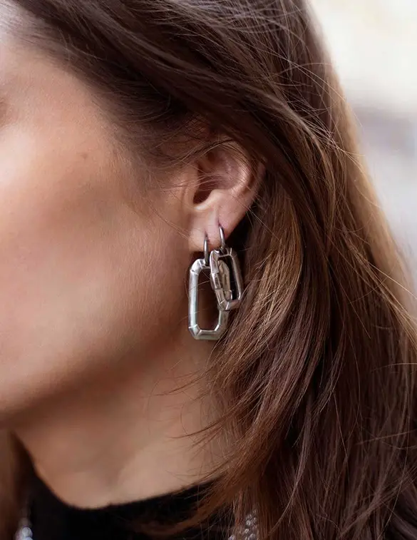 My Jewellery Shapes oorringen rechthoek klein MJ05562