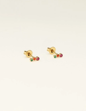 My Jewellery Studs 3 round strass pink MJ09481
