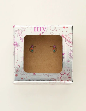 My Jewellery Studs 3 round strass pink MJ09481