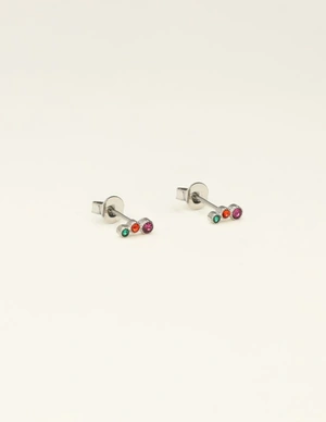 My Jewellery Studs 3 round strass pink MJ09481