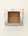 My Jewellery Studs 3 square strass multi black MJ09486