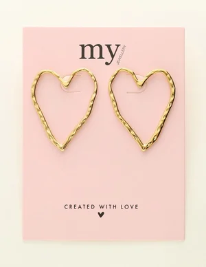 My Jewellery Studs big open heart MJ09538