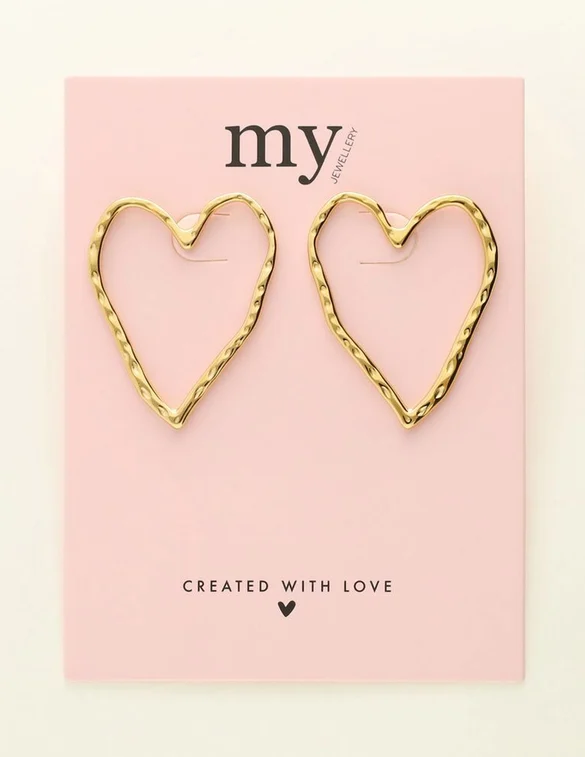 My Jewellery Studs big open heart MJ09538