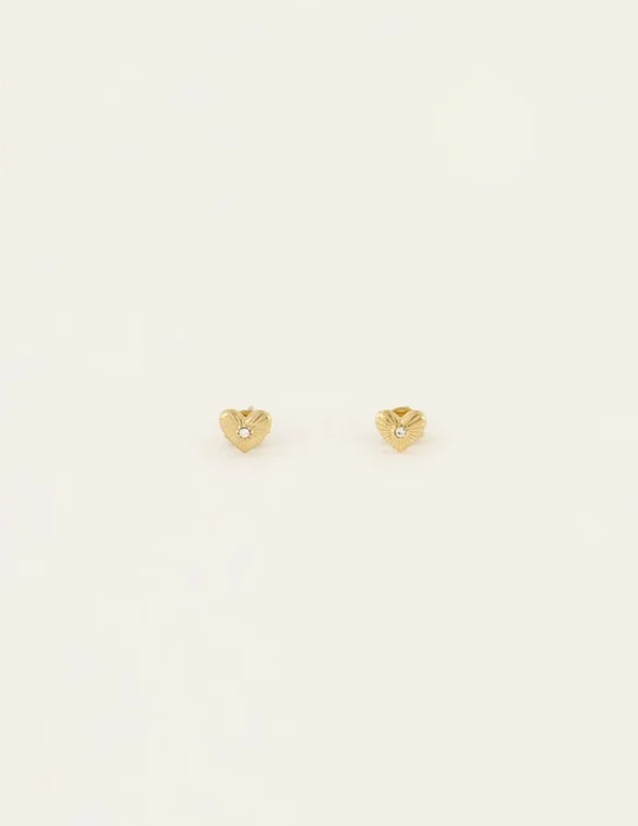 My Jewellery Studs heart stone MJ07324