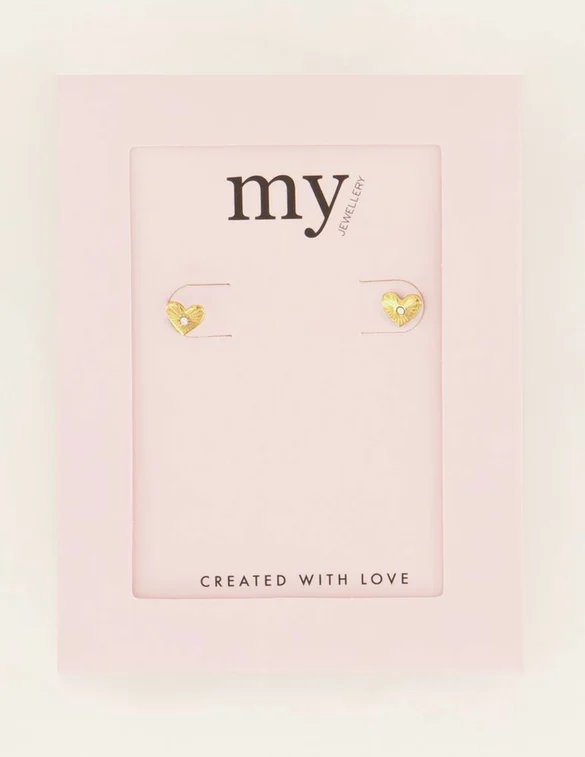 My Jewellery Studs heart stone MJ07324