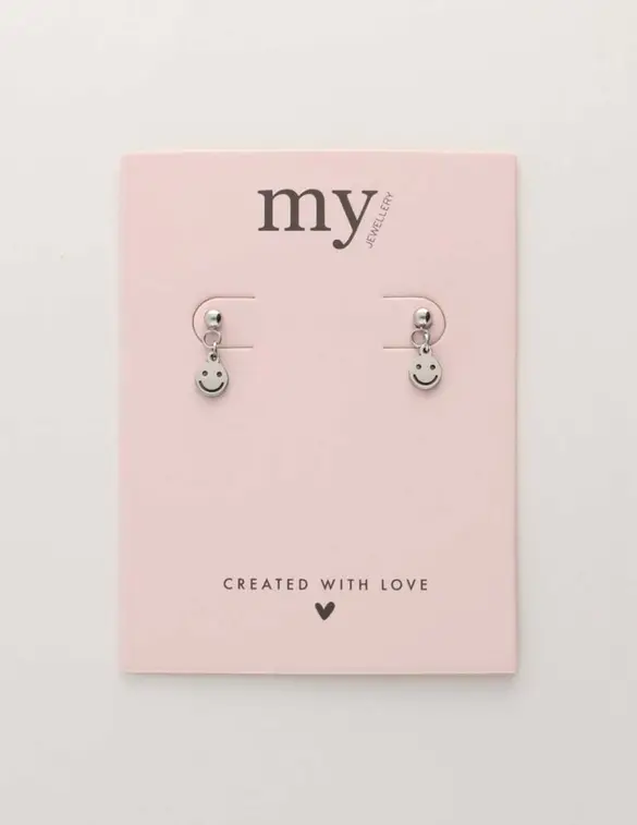 My Jewellery Studs met drop smiley MJ10318