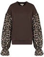 My Jewellery Sweater with leopard sleeves MJ14328