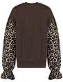 My Jewellery Sweater with leopard sleeves MJ14328