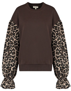 My Jewellery Sweater with leopard sleeves MJ14328