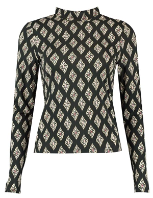 My Jewellery Top LS in faded shapes print MJ08186
