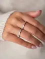 My Jewellery Vinage Ring Transparante Rechthoek&Structuur MJ05923
