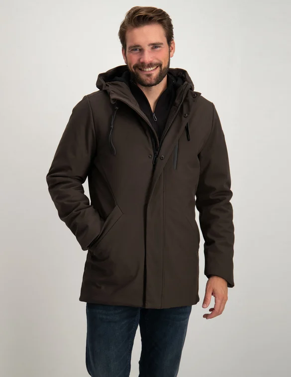 No Excess Jacket Mid Long Fit Hooded Softshel 17630821SN