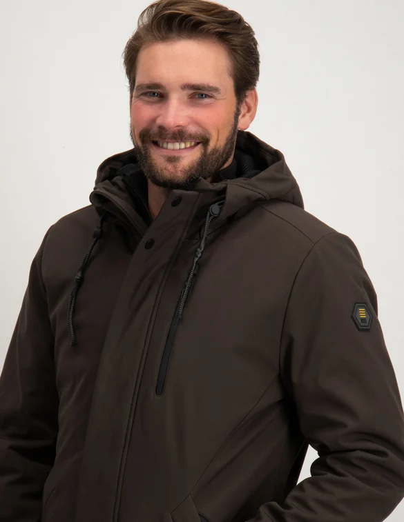 No Excess Jacket Mid Long Fit Hooded Softshel 17630821SN