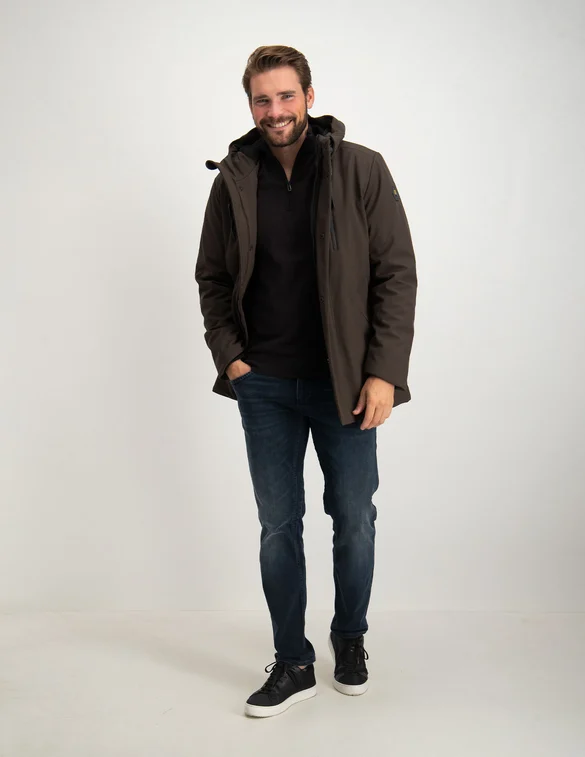 No Excess Jacket Mid Long Fit Hooded Softshel 17630821SN