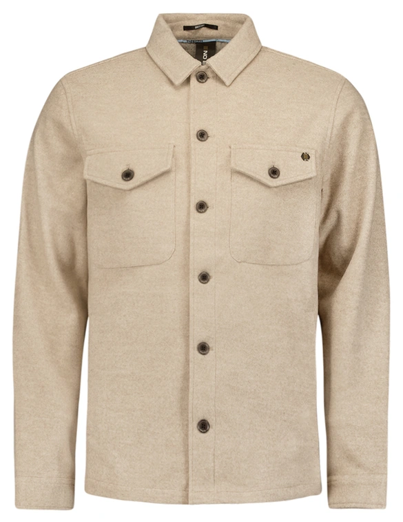 No Excess Overshirt Button Closure Melange 25510903