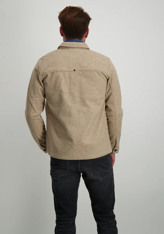 No Excess Overshirt Button Closure Melange 25510903