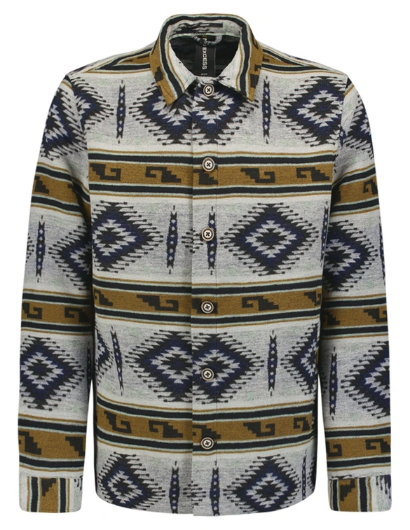 No Excess Overshirt Button Closure Pattern 25510909