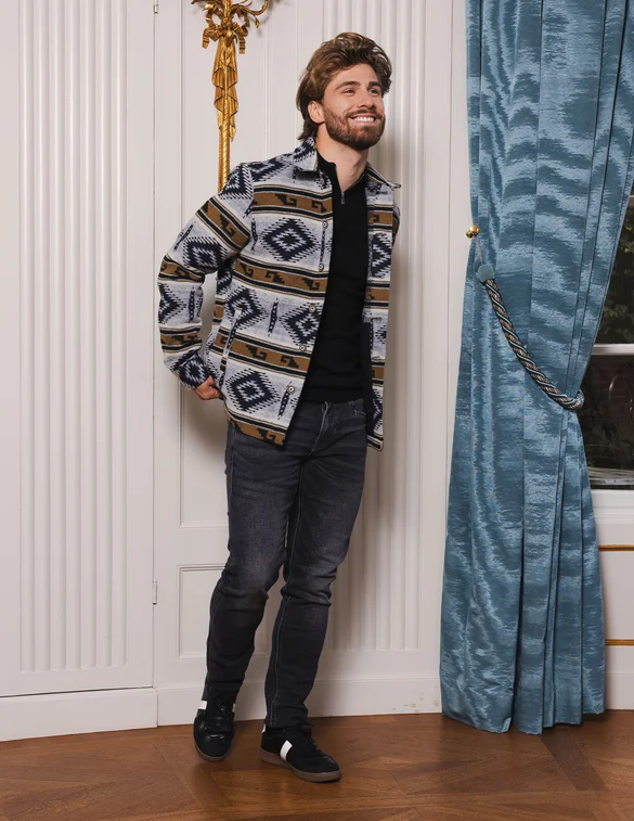 No Excess Overshirt Button Closure Pattern 25510909