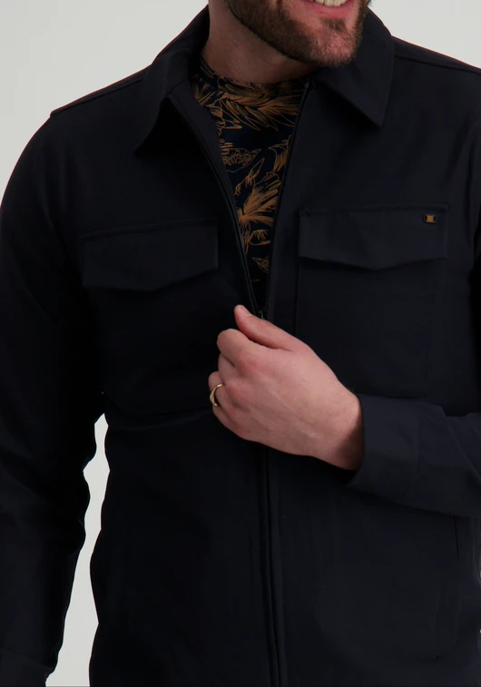 No Excess Overshirt Full Zipper Stretch Sedoc 27510104