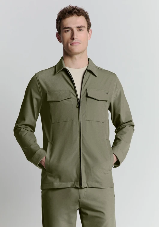 No Excess Overshirt Full Zipper Stretch Sedoc 27510104
