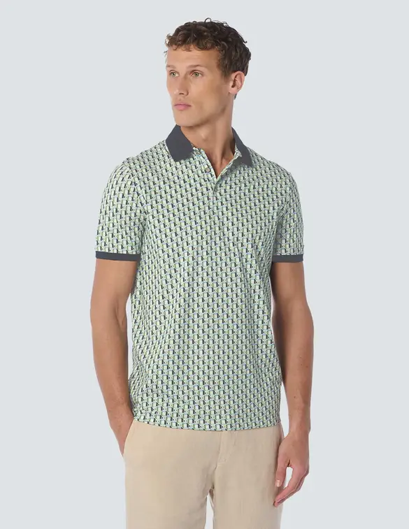 No Excess Polo Allover Printed Stretch 23370323