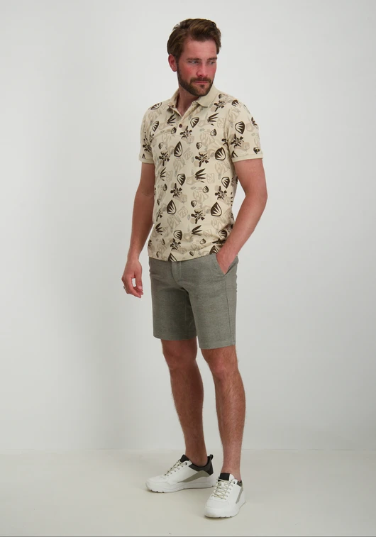 No Excess Polo Pique Allover Printed Garment 24380415