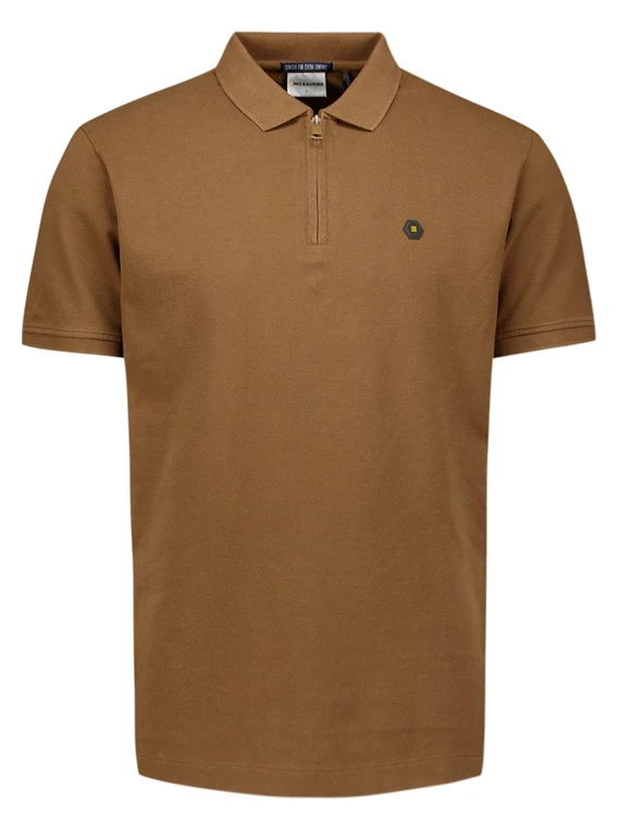 No Excess Polo Zip Pique Garment Dyed 28380422