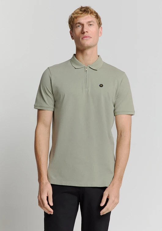 No Excess Polo Zip Pique Garment Dyed 28380422