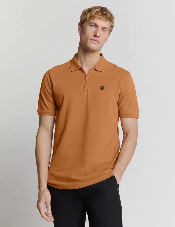 No Excess Polo Zip Pique Garment Dyed 28380422