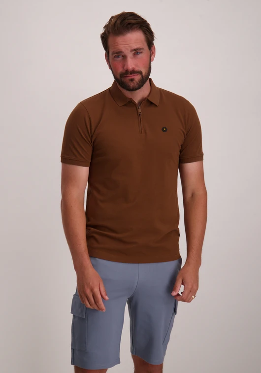 No Excess Polo Zip Pique Garment Dyed 28380422