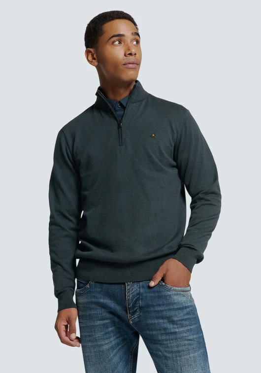 No Excess Pullover Half Zip 2 Coloured Melang N2185