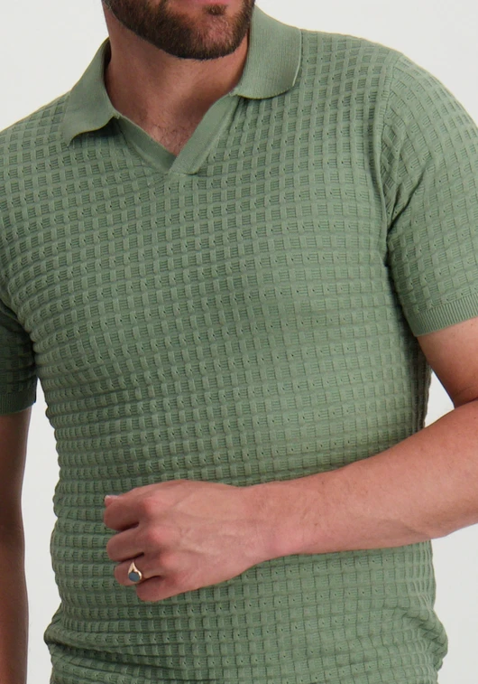 No Excess Pullover Short Sleeve Polo V Solid 27230363