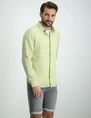 No Excess Shirt 2 Colour Melange With Linen 19470215