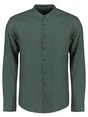 No Excess Shirt Granddad Solid With Linen 27470218SN
