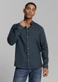 No Excess Shirt Granddad Solid With Linen 27470218SN