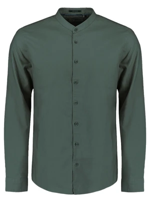 No Excess Shirt Granddad Solid With Linen 27470218SN