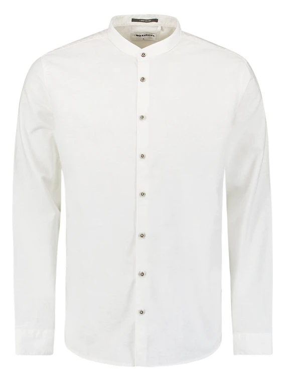 No Excess Shirt Granddad Solid With Linen 27470218SN