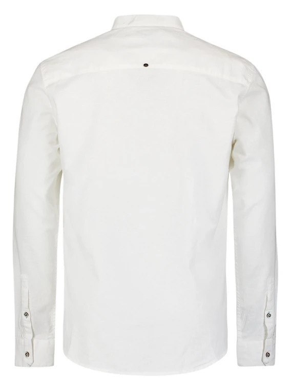 No Excess Shirt Granddad Solid With Linen 27470218SN