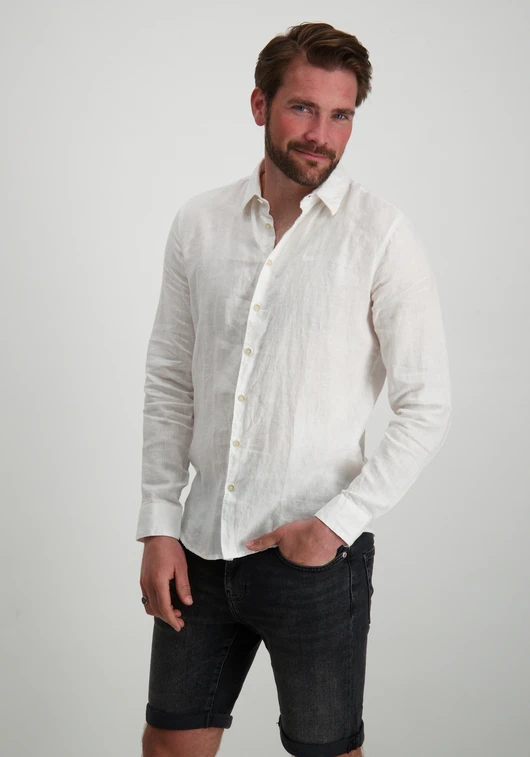 No Excess Shirt Linen Solid 23470213SN