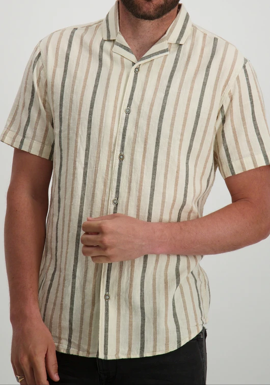 No Excess Shirt Short Sleeve 3 Coloured Strip 24440451