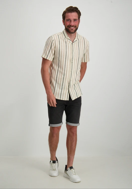 No Excess Shirt Short Sleeve 3 Coloured Strip 24440451