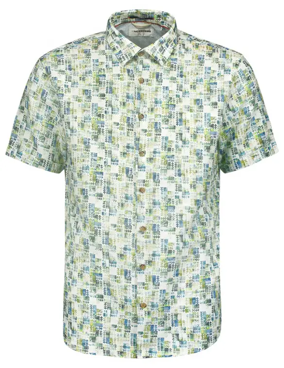 No Excess Shirt Short Sleeve Allover Printed 23440305