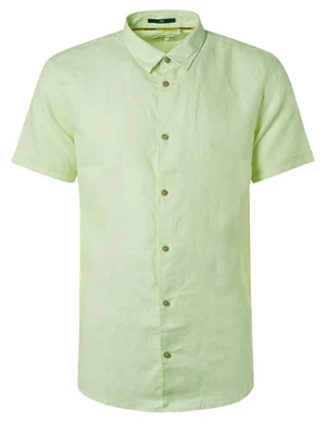 No Excess Shirt Short Sleeve Linen Solid 15490308