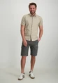No Excess Shirt Short Sleeve Solid With Linen 27480321SN