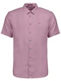 No Excess Shirt Short Sleeve Solid With Linen 27480321SN