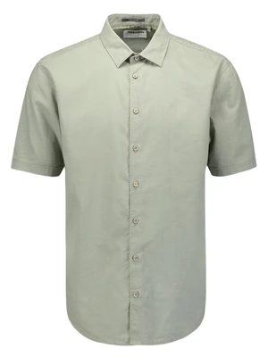 No Excess Shirt Short Sleeve Solid With Linen 27480321SN