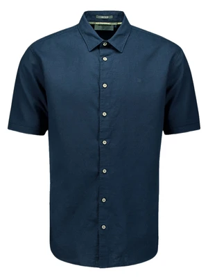 No Excess Shirt Short Sleeve Solid With Linen 27480321SN