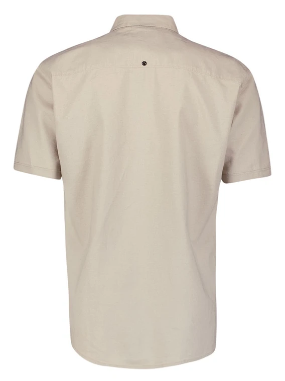 No Excess Shirt Short Sleeve Solid With Linen 27480321SN