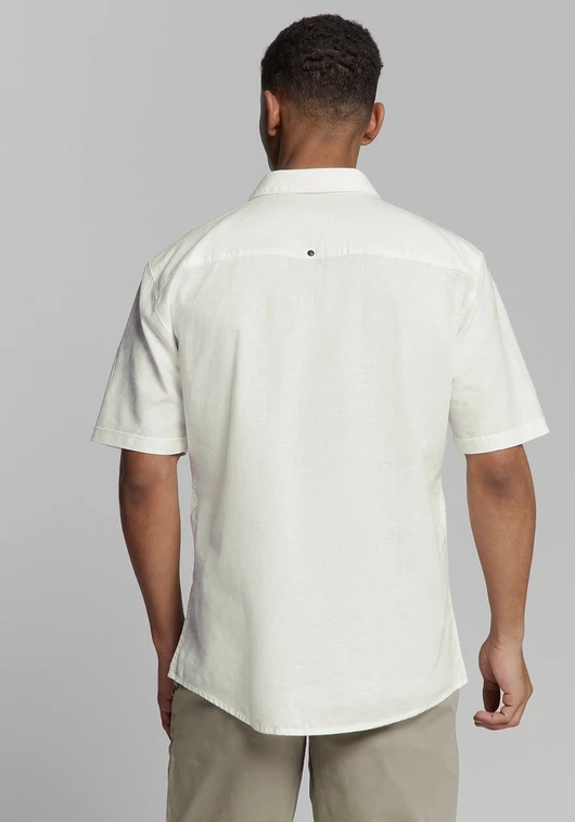 No Excess Shirt Short Sleeve Solid With Linen 27480321SN
