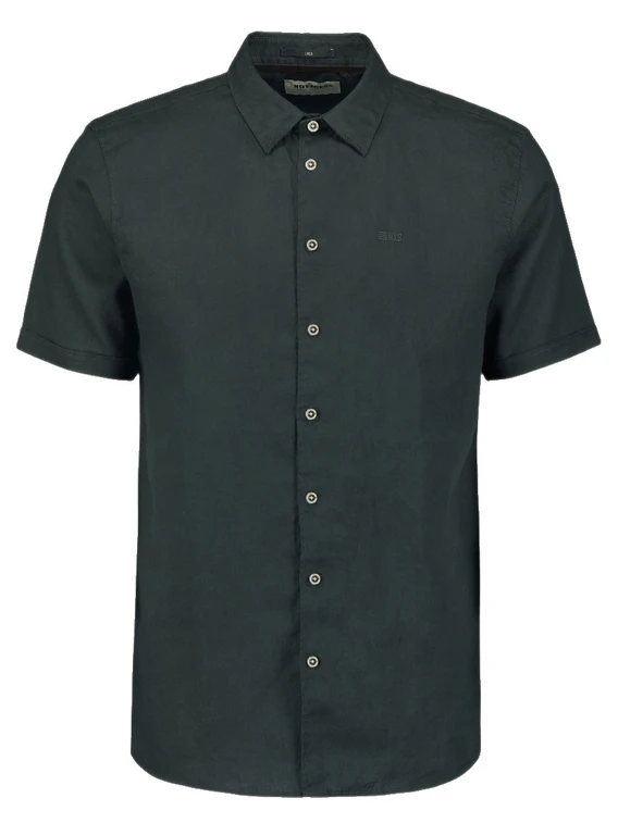 No Excess Shirt Short Sleeve Solid With Linen 27480321SN